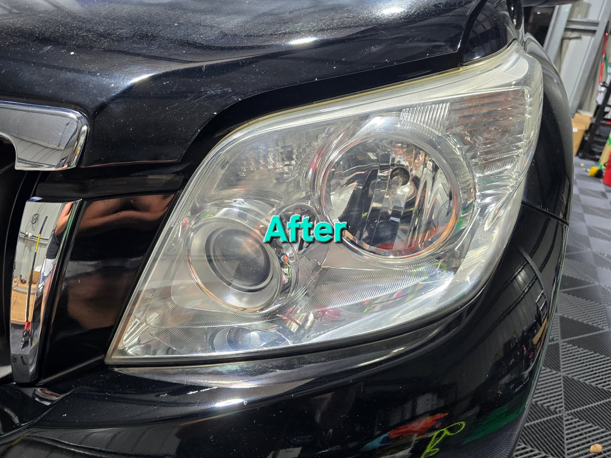 Headlight after — optically clear